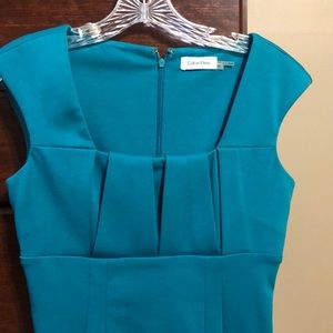 Calvin Klein Dress in Green/Teal Size 2
